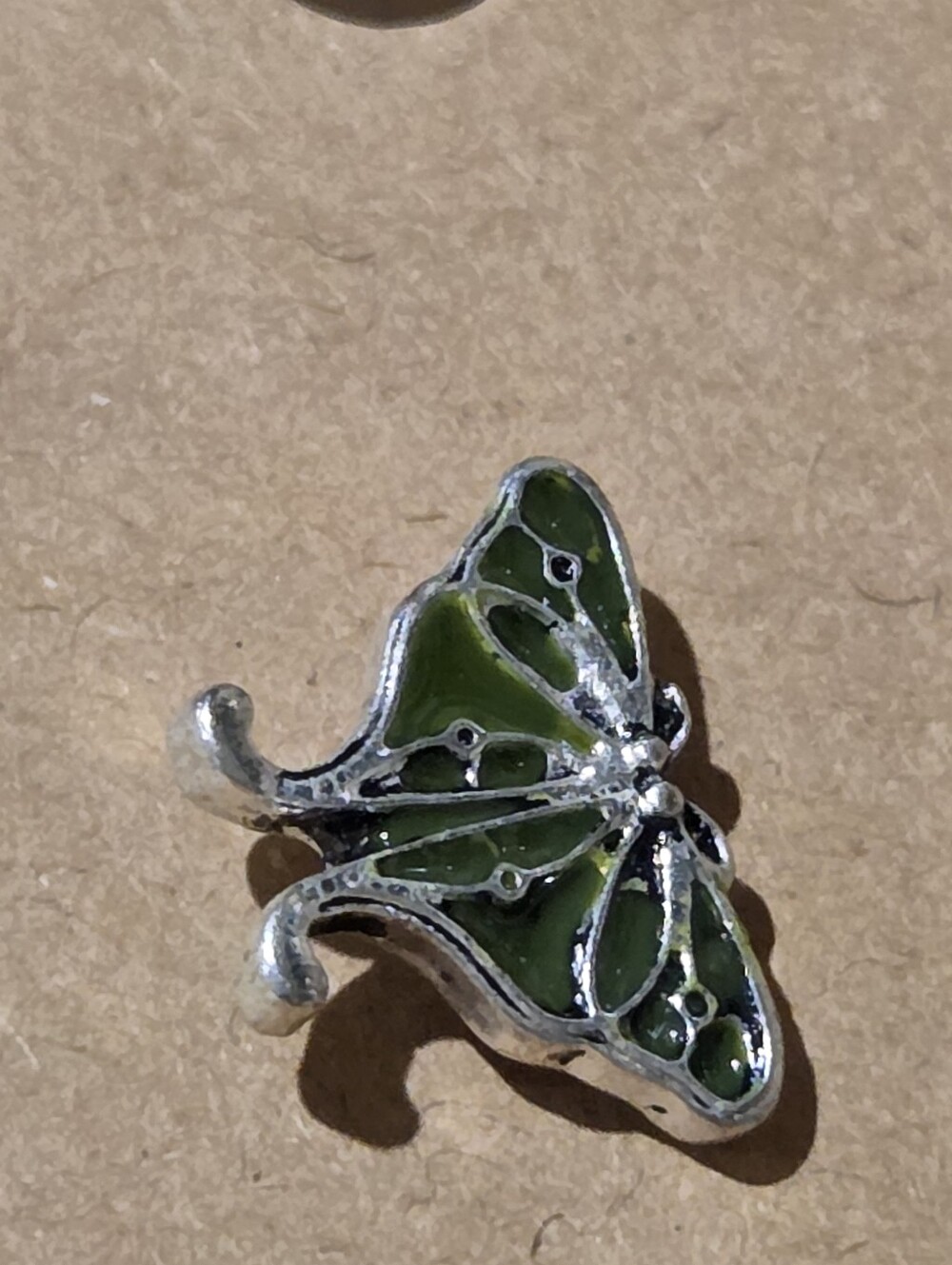Brand New Green Enamel Luna Moth Stud Earrings